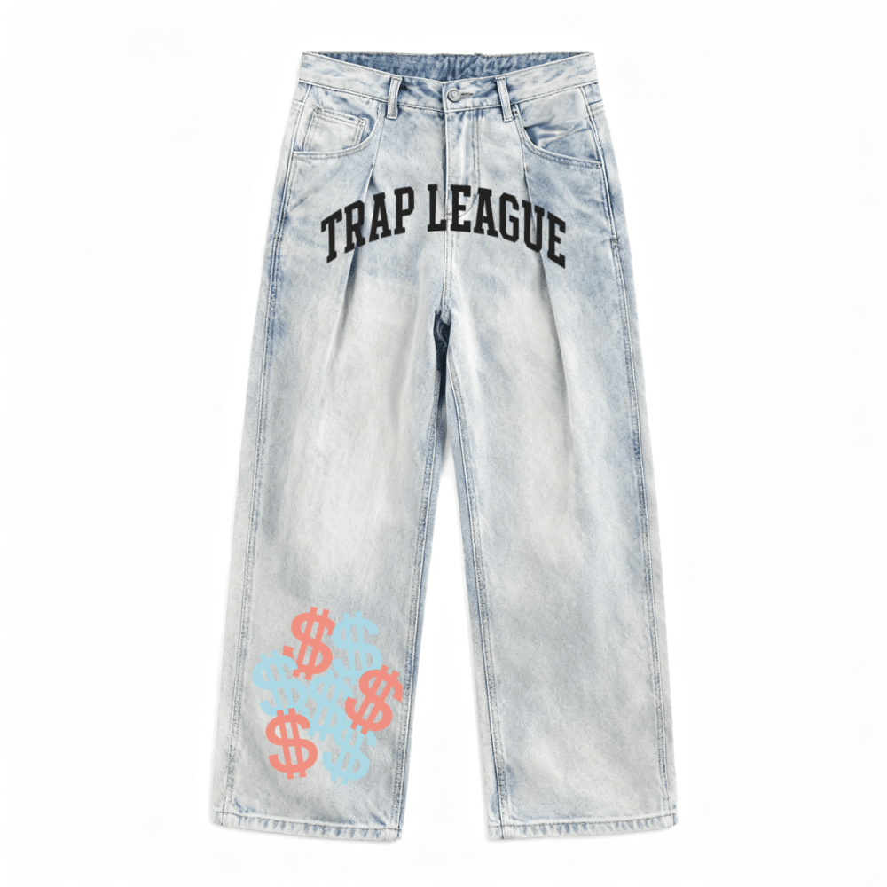 Money Bag Relaxed Wide-Leg Jeans