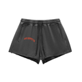 Out The Mud Snow Washed Raw Edge Drawstring Shorts